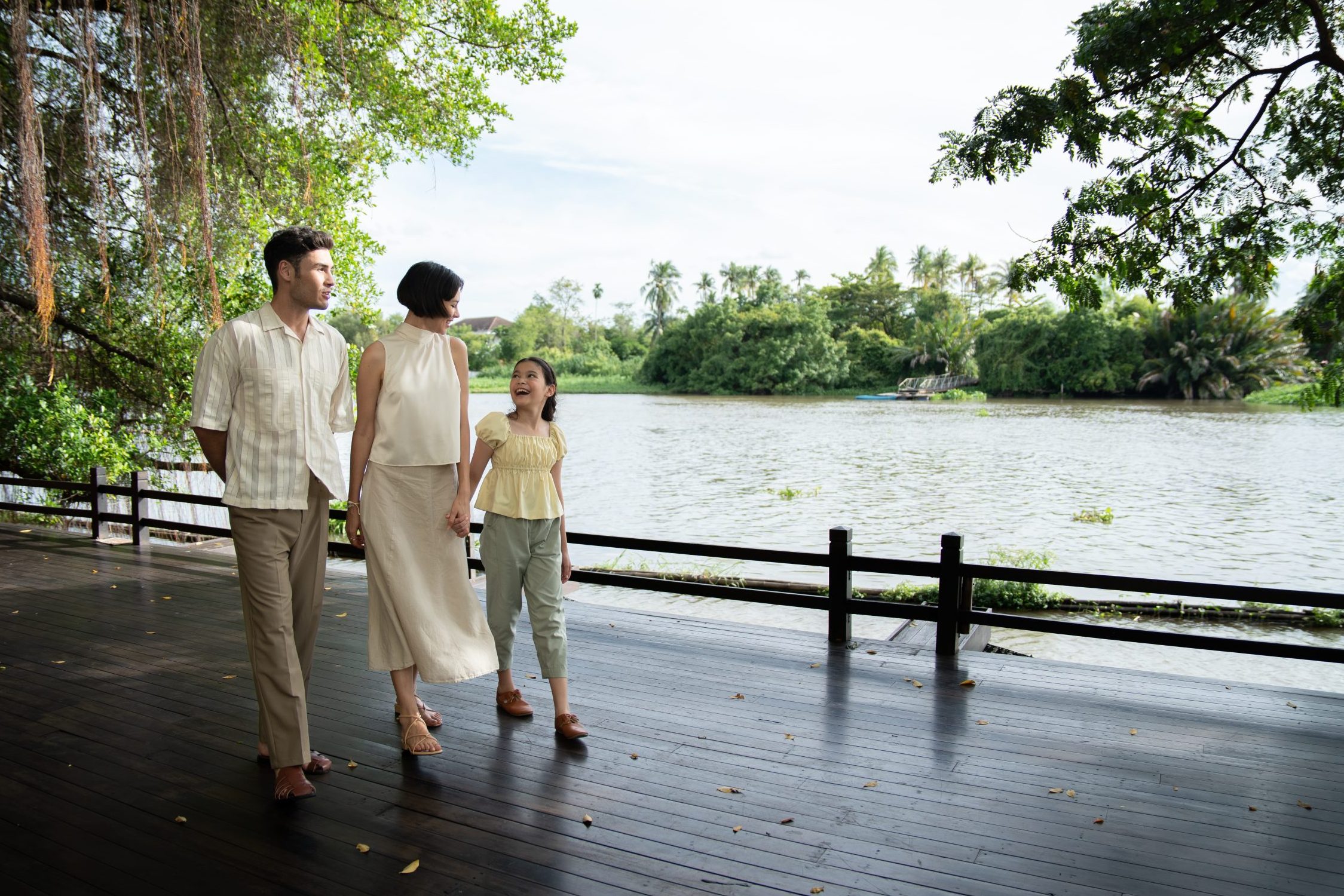 Family enjoying a riverside walk at RXV Wellness Village in Nakhon Pathom, Thailand — a peaceful retreat near Bangkok.
❓ How does RXV Wellness Village offer a family-friendly riverside retreat experience?